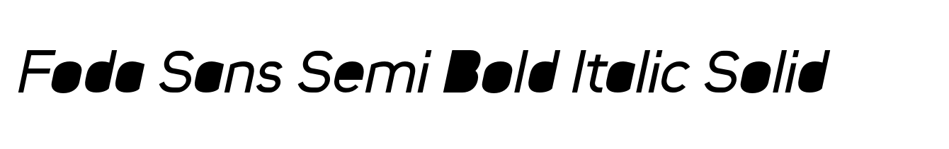 Foda Sans Semi Bold Italic Solid